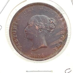 New Brunswick 1854 Half Penny Foreign Coin Collectible